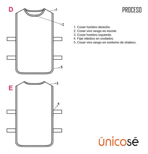 Moldes Unicose - Deportivo Chaleco Pechera 1835 4