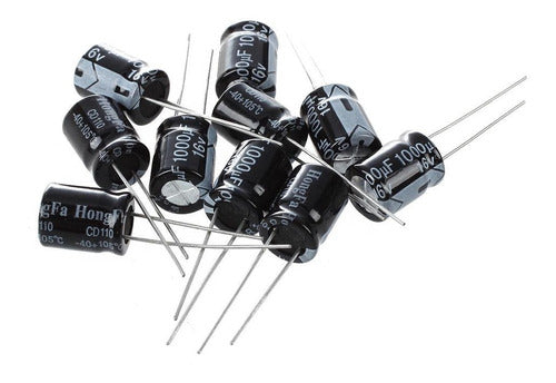 Capacitor Electrolítico 1000uf 16v 10x17mm Pack X10 Unidades 4