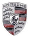 Porsche Silver Emblem Metal Hood 6.7 Cm X 5 Cm 0