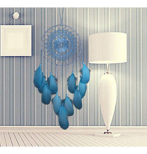 Tellpet Dream Catcher Wall Decor, Blue Decoration 4