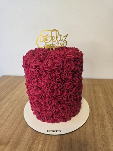 Torta Ruffles En Fondant 4 Kg 2