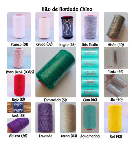 FaisaFlor Lanas Chinese Embroidery Thread Almond X5uni Choice 1