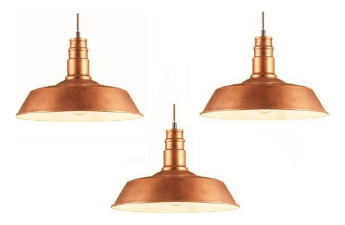 Tushop Vintage Bronze Pendant Light Set of 3 0