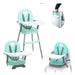 3-in-1 Baby Dining Chair Booster Seat High Low Lightweight + Bib 2