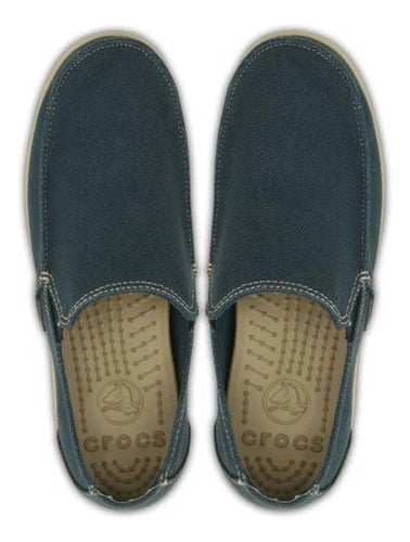 Crocs Santa Cruz Clean Cut Navy Tumbleweed Azul Original 3