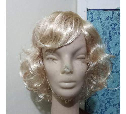 La Parti Wigs! Peluca Rubia Clara Flequillo 2