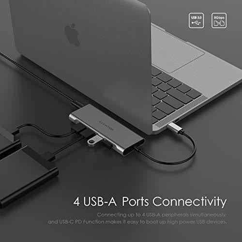 Concentrador Multipuerto Usb-c De Lention Con Salida Hdmi 4k 1