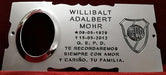 Grabados Artisticos Plate Memorial Cemetery 25x15 Club Emblem Bronze Chrome 2