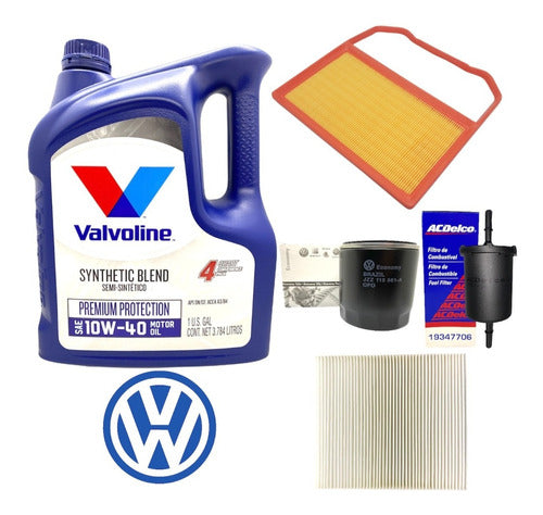 Volkswagen Kit Service 4 Filters and Oil 10w40 0