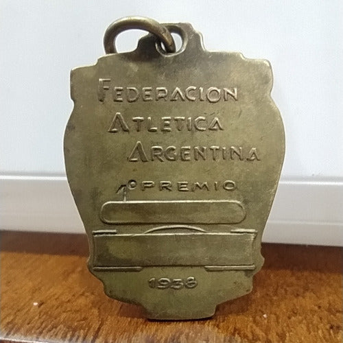 Antigua Medalla 1° Premio Federación Atlética Argentina 1938 1