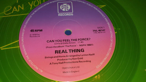 Real Thing Can You Feel The Force Vinilo Maxi Amarillo Uk 78 1