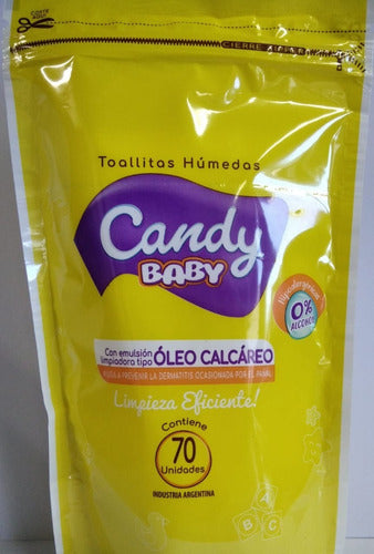 Candy Toallitas Humedas Oleo Calcareo 70u Pack 6 Unid 0