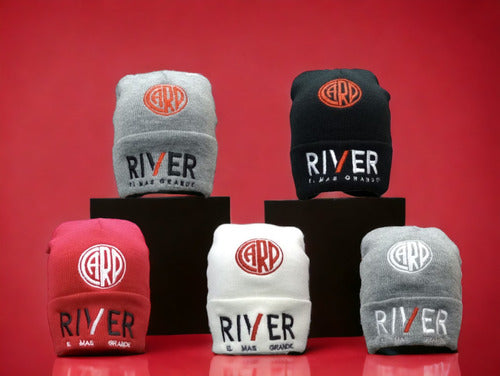 River Plate Wool Embroidered Beanie Hat 2