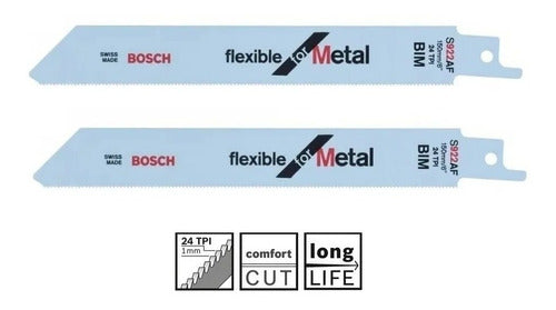 Bosch Flexible Metal Reciprocating Saw Blade S922AF (Pack of 2) 0