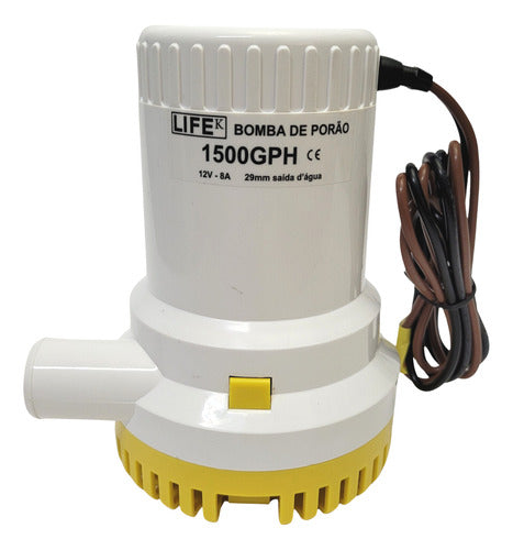 Kit Life K Bomba De Porão 1.500 Gph 12v + Automático 20a 1