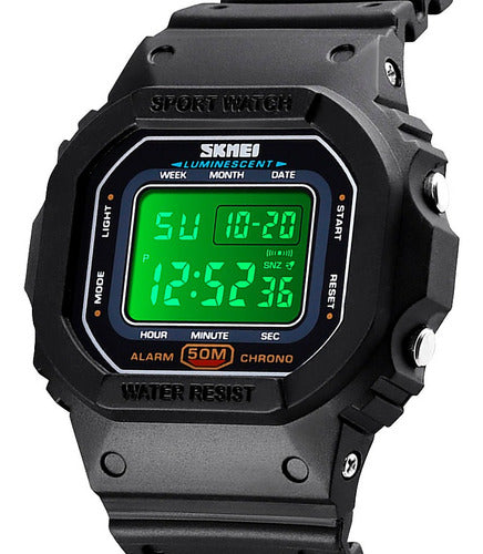 Skmei Reloj Hombre 1608 Sumergible Digital Alarma Cronometro 1