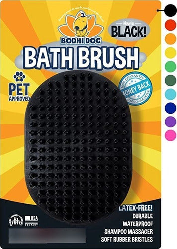 Bodhi Dog Soft Rubber Bristle Brush for Dogs and Cats - Black 0