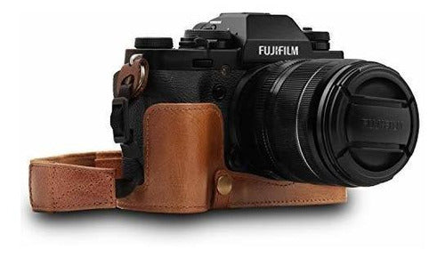 MegaGear Always Ready Genuine Leather Camera Case and Strap for Fujifilm XT3 0