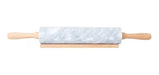 Marble Rotating Rolling Pin with Wooden Handles and Base 7