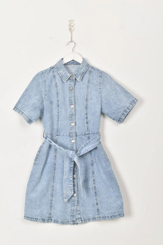 Que Bardo Brigitte Denim Dress with Belt 1