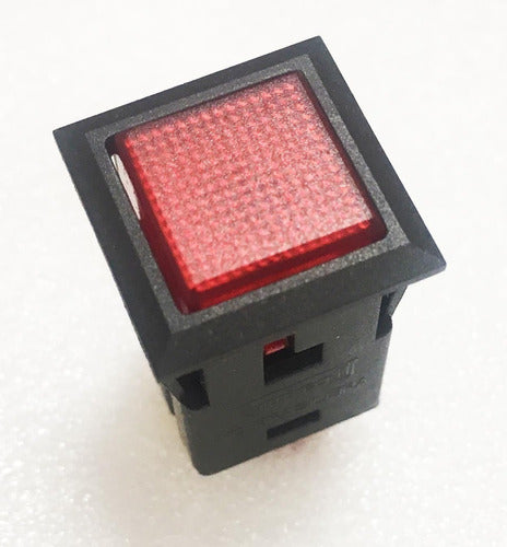 Emicol Pulsador - Red Button with Retention - Square B/W - Pack of 20 1