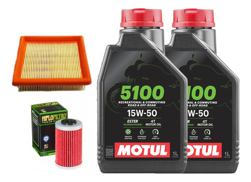 Motul Kit Service KTM Duke 200 390 Air Oil Filter Motorcycle Set 0