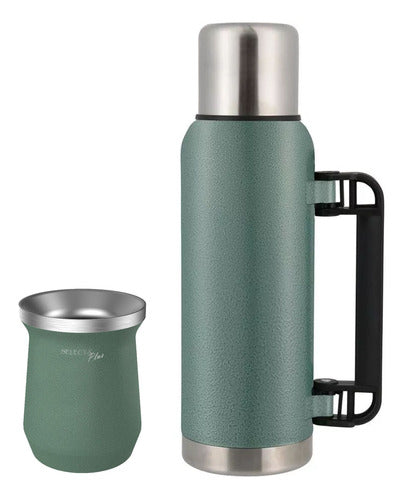 Selecta Triton 1L Thermos Kit with Handle and 230ml Stainless Steel Mate 0