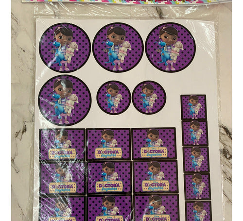 70 Stickers Para Candy De Doctora Juguetes 1