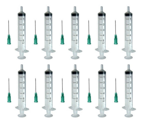 Disposable 5ml Syringe With Needle 40/8 x 10 Units 0
