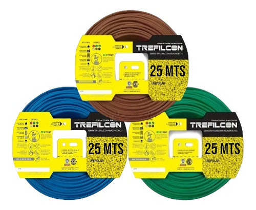 Trefilcon Unipolar Cable 2.5mm x 25m Pack - 3 Colors 0