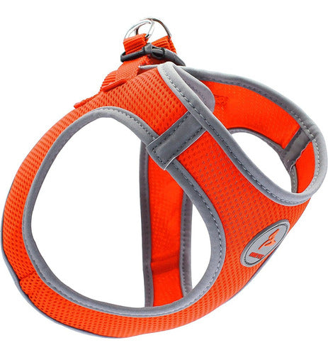 Adjustable Reflective Dog Harness for Large Dogs - Orange 0