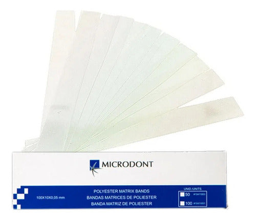 Microdont Acetate Celluloid Strips X 100u Dental Care 0