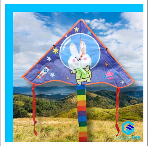 Astronaut Rabbit Kite with Simple Control Handle and Thread Spool 1