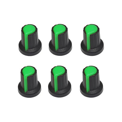 Pack of 6 Plastic Knob WH148 for 6mm Potentiometer - Assorted Colors 2