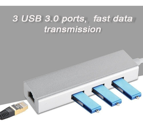 Yosooo Dm Usb C A Ethernet Adaptador Usb-c Hub Adaptador 3