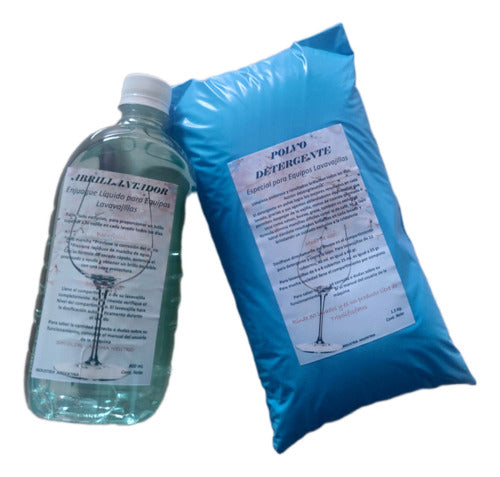 Polvo Detergente 1,5 Kg + Abrillantador 800 Ml Lavavajillas 0