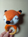 Vishwa Tejidos Crochet Rattle. Animals. Fox. Wooden Ring 7