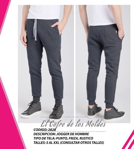 El Cofre de los Moldes Digital Jogger Men Pattern Pack Sizes S to XXL 0