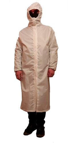 Capa Piloto Traje Lluvia Impermeable Lavable Cosido Cierre 0