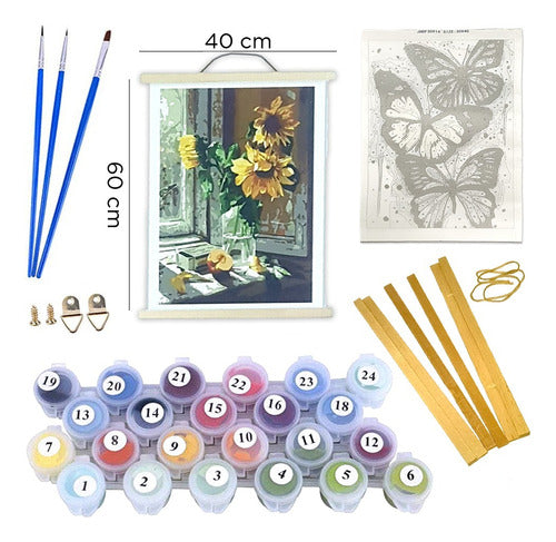 Art Painting by Number Kit - Artistic Drawing Set with Frame 25