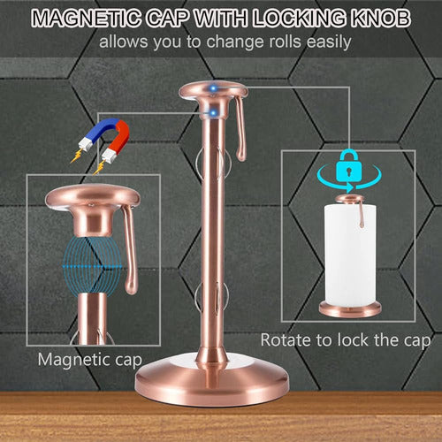 LKKL Paper Towel Holder Countertop, One Tear Kitchen Paper Towel Holder Stand 1