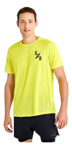 Saucony Stopwatch Graphic Short Sleeve Shirt Yellow 0