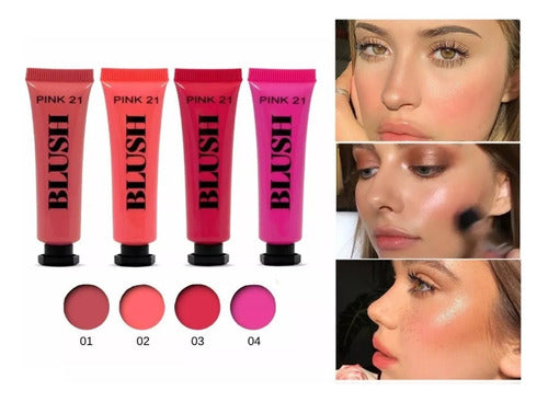 Pink 21 Cream Mineral Blush in Soft Pink Tones 28