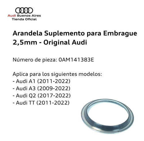 Arandela Suplemento Para Embrague 2,5mm Volkswagen Scirocco 1