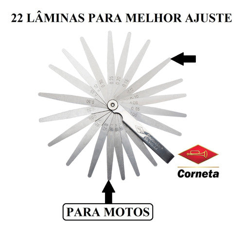 Calibre Folga Regulagem Valvula Regulador Curto Longo Motos 3