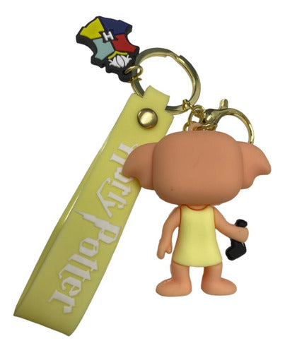 Harry Potter Dobby Rubber Keychain with Ribbon and Hook 1