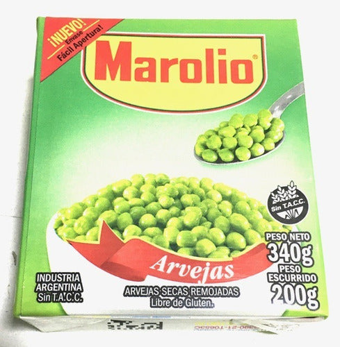 Pack of 24 Units Peas Trecart 340g Marolio Canned Legumes 0