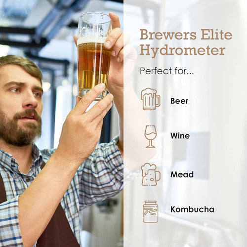 Hidrómetro Brewer S Elite, Con Frasco De Prueba Y Estuche 3