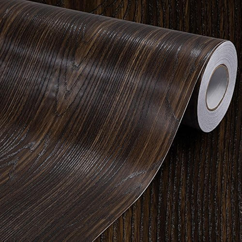 F & U Synthetic Wood Grain Wallpaper Covering 0