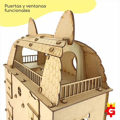 Casa Casita De Muñecas Gatito Purrfect Con Instrucciones 5